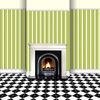 MyTinyWorld Dolls House Miniature Funky Sage Stripes Wallpaper