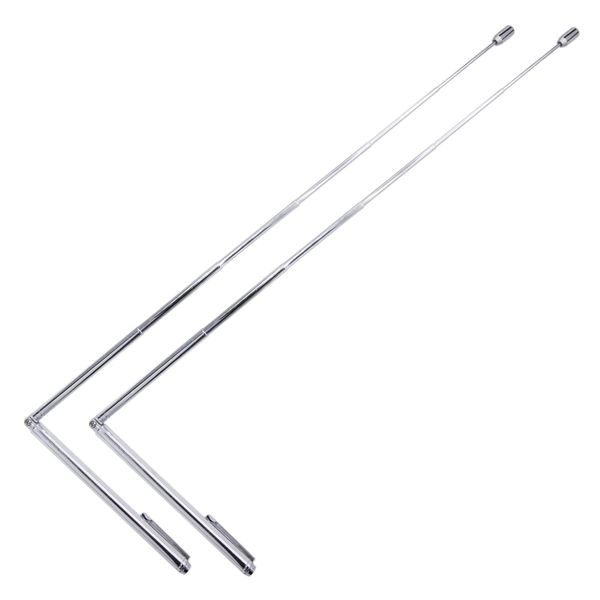 Dowsing Rod, 2 Pcs Adjustable Copper Divining Rods for Detector Water Witching Observe Hunting (Silver)