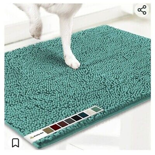 AS-SEEN-ON-TV Highly Absorbent Microfiber Door Mat and Pet Rug, Non Slip Thick W