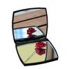 WELLONE Compact Mirror, Makeup Mirror, Portable Mirror, Hand Mirror, Makeup Mirror, 2x Magnifier, Double Sided Compact Mirror, Foldable, Adjustable Angle, Black - Square
