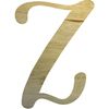 Wooden Letter 1" Blank Z Cursive CASKING Cream Font