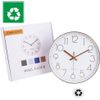 Silent 12-Inch Wall Clock with Modern Silver Frame - Perfect for Any Room
