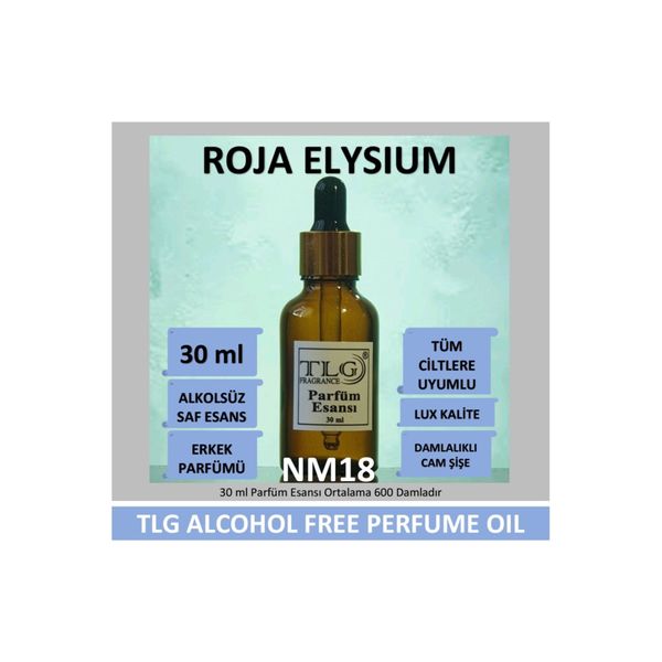 NM018 - Roja Elysium Alkolsüz Erkek Parfüm Esansı 30 ml