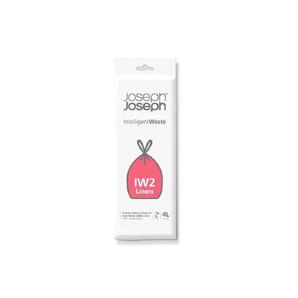 Joseph Joseph 30007 IW2 Compostable Bags, Pack of 50, White, 4 L