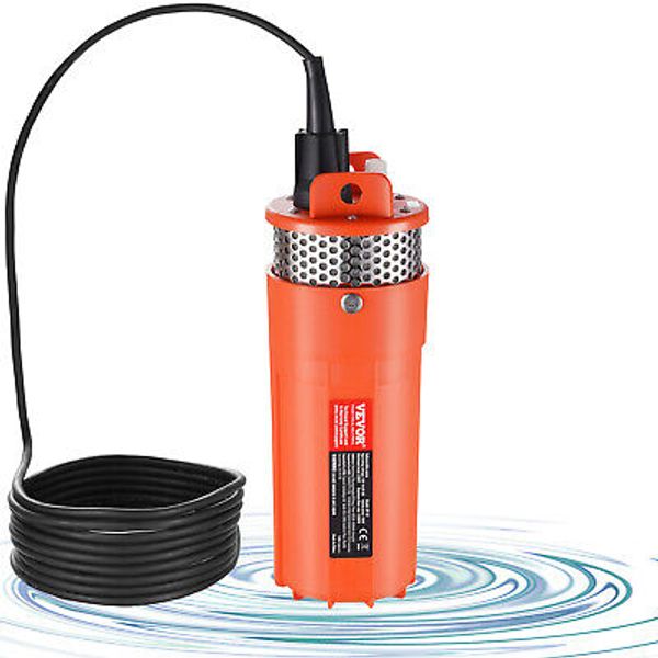 VEVOR Solar Water Pump Submersible Deep Well Pump 12V DC 1.6 GPM 230 ft 96W