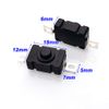 KILIGEN 50pcs Self Locking Push Button Switch for KAN-28 Flashlight SMD Type ON-OFF Mini Switch (Flat Pin with Hole)