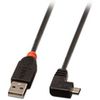 Lindy 0.5m USB 2.0 Cable - Type A to Micro-B Cable, 90 Degree Right Angle