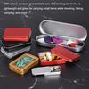 sourcing map Metal Tin Box, 3pcs 4.92" x 3.54" x 2.36" Rectangular Empty Tinplate Storage Containers with Lids, Silver Tone