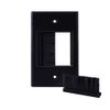Construct Pro Single-Gang WideMouth Décor Brush Plate (Black Plate w/Black Brush)