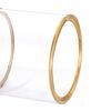 SUMTree Wattestäbchen box aus Glas Gold Organizer Wattepads Behälter Box