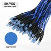 sourcing map 50pcs 3mm LED Diode Lights, Single Flash Blue Light DC 12V Pre-Wired Small Emitting LED Light High Brightness