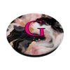 Marble Monogram Elegance Personalized Initial G Stylish Grip PopSockets Swappable PopGrip