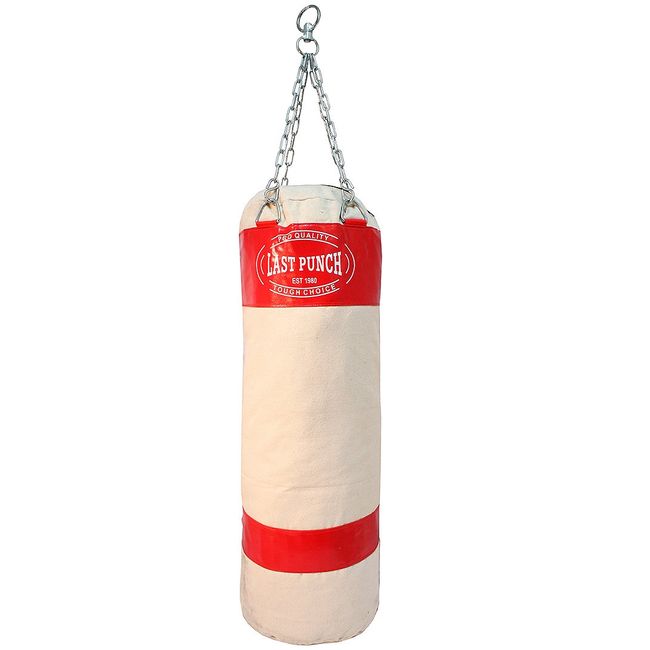 Last Punch Heavy Duty Pro Punching Bag with Chains Empty, Red