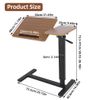 Over Bed Table Height Adjustable Sofa Side Laptop Table Tilting Desktop w/Wheels