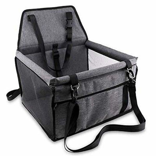 Pet Car Booster Seat for Dog Cat Portable and Breathable Bag with Seat Belt Dog