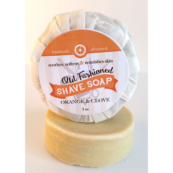 Orange Clove Moisturizing Shave Soap ~ Handmade Antibacterial Antimicrobial Bar