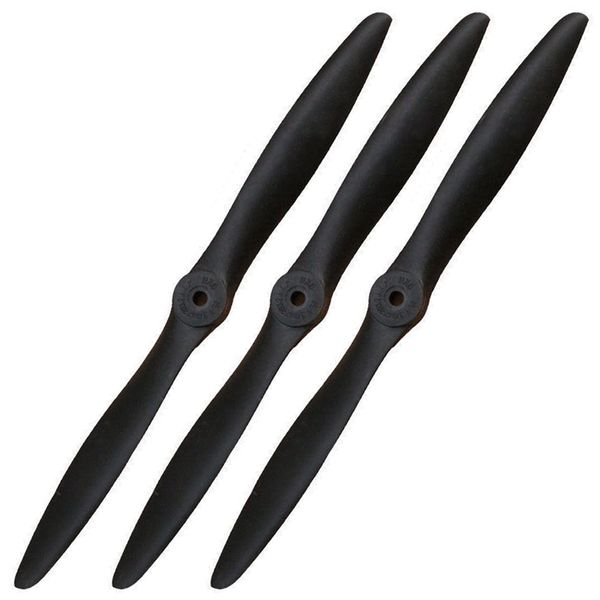 XOAR PJG 10x6 RC Airplane Propeller 10 Inch 2 Blade Nylon Prop for Fixed-Wing RC Planes (Pack of 3)