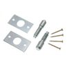 Security Hinge Bolts BZP Steel with Fixing Screws (3 pairs)