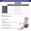 Champion Elastic Ankle Support Compression Sleeve, Gray, Medium