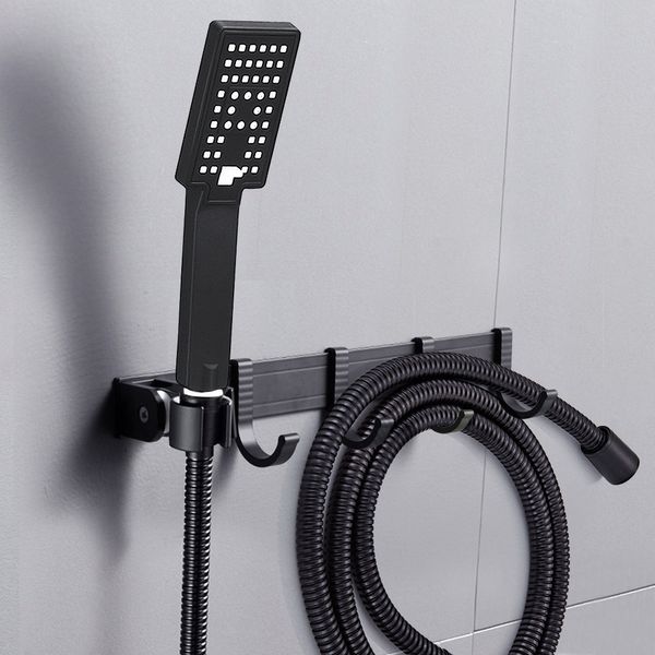 Metalline All Black Shower Head + Shower Hose + Wide Holder MS-A9