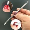 LuoshaPUCY Cuticle Pusher, 2 Pack Stainless Steel Nail Cuticle Cleaner Tool, Dual Head Nail Cuticle Remover, Manicure Pedicure Gel Polish Remover for Removing Dead Skin on Fingers
