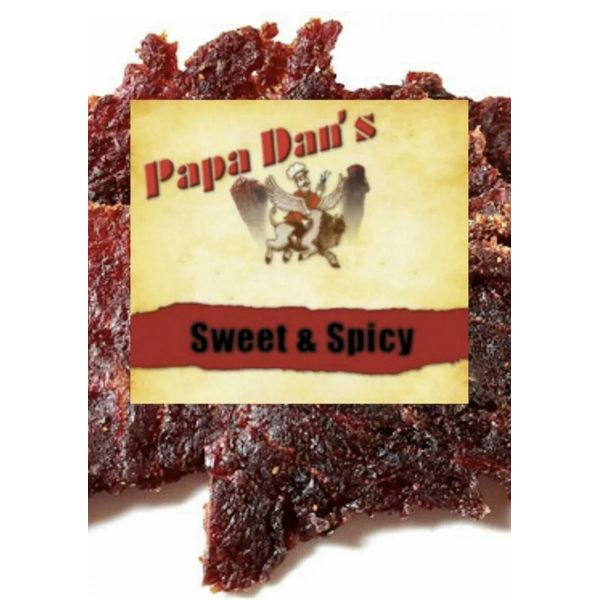 Sweet & Spicy Red Wine Papa Dan's Premium Beef Jerky 1/2 Pound Bag 8oz Jerky Hut