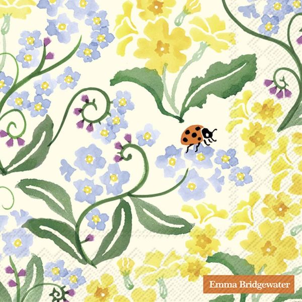 IHR Ideal Home Range - Paper Napkins Forget ME NOT and Primrose cr. 20 pc. Lunch Napkins