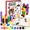 Torlam Math Cubes Math Manipulatives Activity Set, Counting Toys Snap Linking Cube for Kids Kindergarten Learning Activities