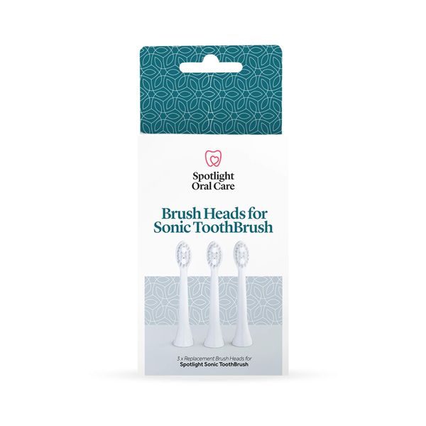 Spotlight Oral Care Sonic Toothbrush Replacement Heads | Gentle & Effective Electric Toothbrush Heads | Works with the Spotlight Oral Care Sonic Toothbrush | Includes 3 Replacements Heads