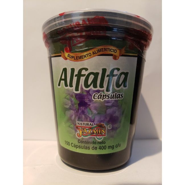 ALFALFA 150 Capsules De 400 mg Nutritional Supplement 100 % Natural