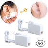 2 Pack Self Ear Piercing Gun Earring Disposable Piercing Kit No Pain Easy Use Ear Piercing Gun Kit Tool with Stud (Gold)