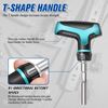 19-In-1 Tool Set T-handle Screwdriver Set With 15pcs CRV Bits Storage Case Blue