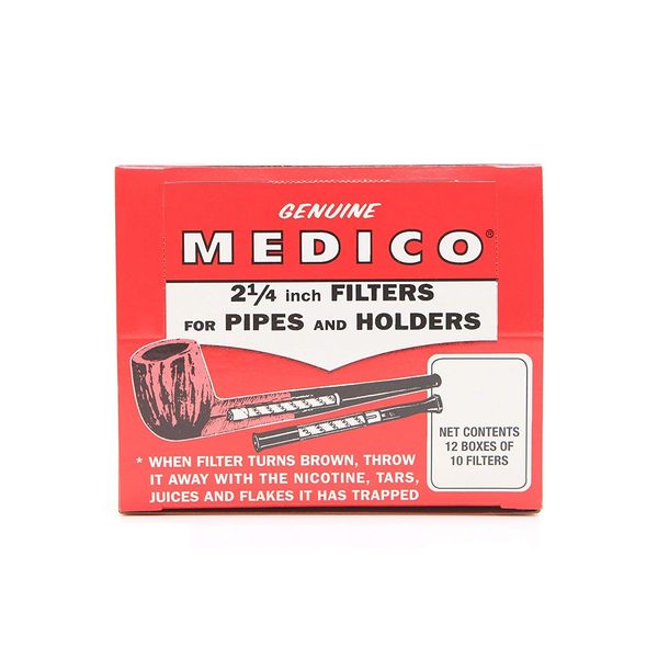 Medico Pipe Filters - 12 Boxes of 10