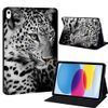 Leopard Slim Hard Back Case for iPad 10th Gen 10.9" with Smart Stand