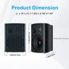 Herdio 400W 6.5" Outdoor Wall Mount Speakers W/ Bluetooth Amplifier Weatherproof