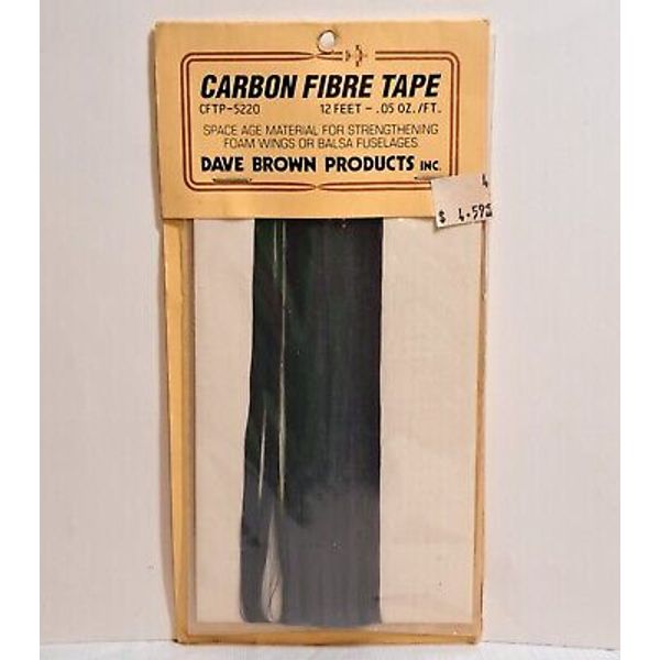 Original Dave Brown Products RC Plane #5220 Carbon Fibre Tape For Styro Or Balsa