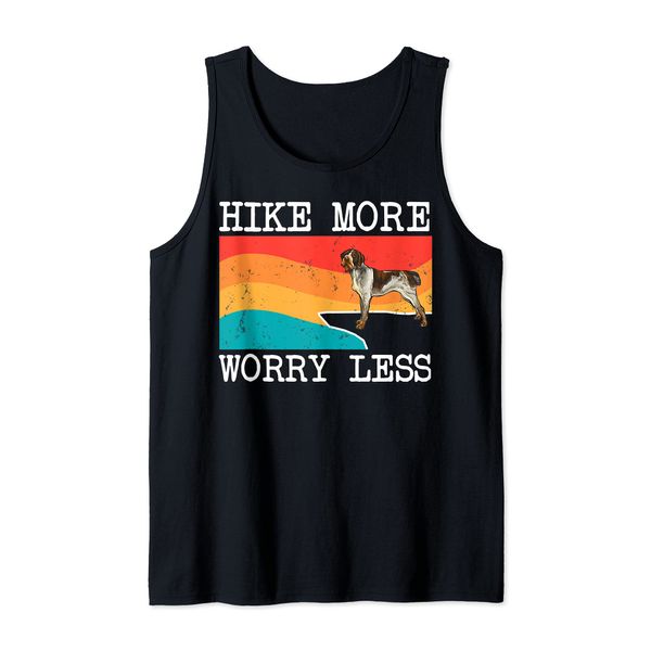 Hike More Worry Less German Wirehaired Pointer Dog Hiking Tank Top