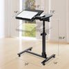 Premium Rolling Laptop Desk Height Adjustable Over Bed Sofa Table Stand