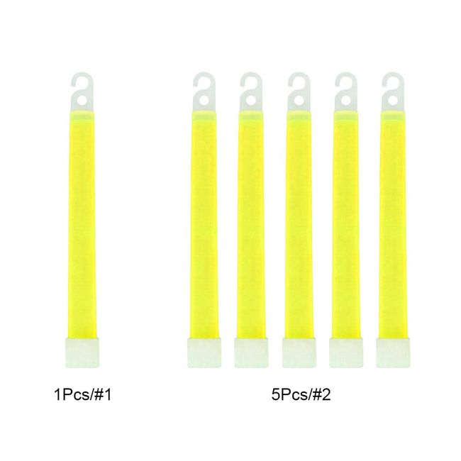 6 Glow Light Sticks w/Hook