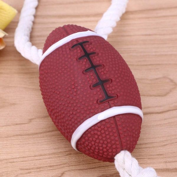 Sniffr® Dog Rubber Rope Rugby Ball Toy Chew Strong and Adult Dog (Pack of 1)