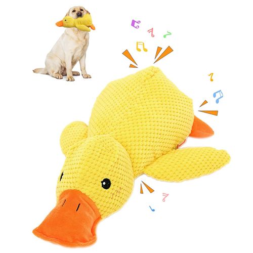 Hshenjhu Anti-Stress Duck Dog Toy, Indestructible Dog Toy, Squeaky Toy, Dog Cuddly Toy for Dogs, Dog Toy Squeaky, Dog Toys for Breeds, Small, Medium, Large Dogs