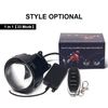 LED Dynamic Pupil Devil Eyes Remote Control Projector Lens Headlight 33 Modes 2X