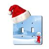 Off The Wall Plates - Christmas Santa Cap Decorative Acrylic Electrical Cover - Double Light Switch