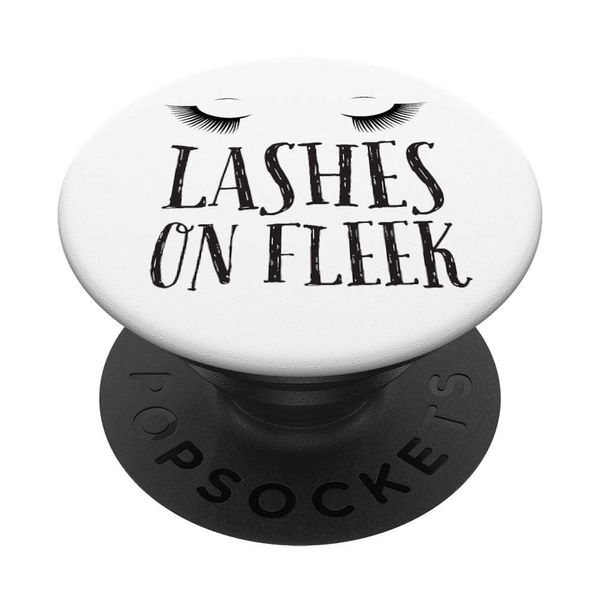 Lashes on Fleek Funny Makeup Design PopSockets Grip and Stand for Phones and Tablets