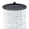 BRIGHT SHOWERS Rain Shower Head, 9 Inch High Pressure Waterfall Showerhead with Adjustable Angle and Anti-clogging Silicone Nozzles, Luxury Bathroom Overhead Shower, Oil-Rubbed Bronze