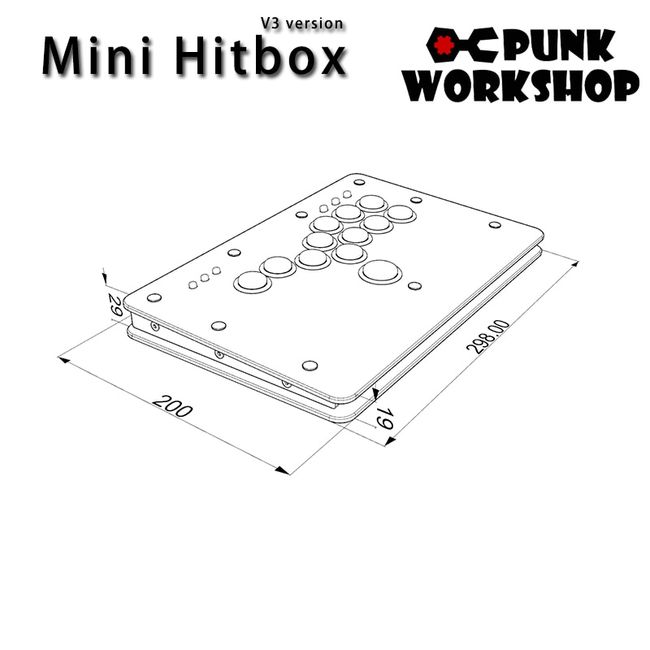 新品】punk workshop mini hitbox 白色-