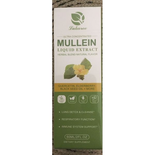 Mullein Liquid Extract/Herbal Blend/Natural Flavor/Immune support/2 Fl. Oz/BB 26