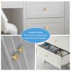WEAVERBIRD 4PCS Brushed Gold Cabinet Knobs Round Dresser Drawer Knobs Kitchen Cabinet Handles Bedroom Drawer Pulls Wardrobe Door Knobs