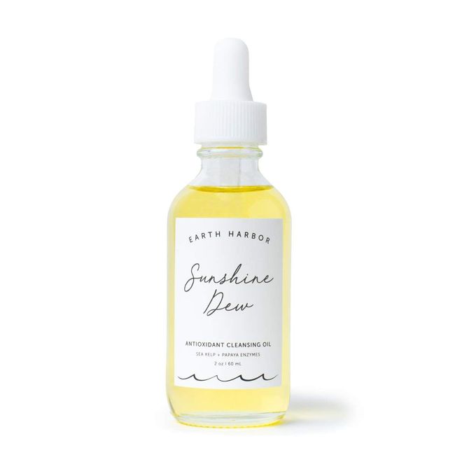 Earth Harbor | SUNSHINE DEW Cleansing Oil - Deep Cleanse & Makeup Remover | Papaya Enzymes + Sea Kelp | 2 fl oz