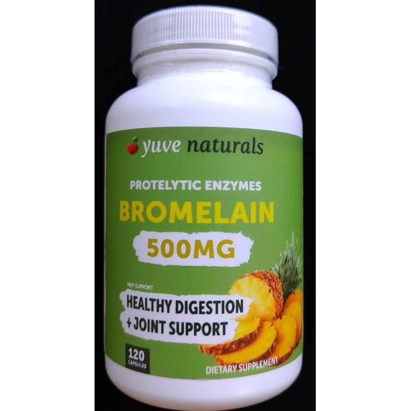 Bromelain Pineapple Healthy Digestion Enzymes yuve naturals Capsules Supplement